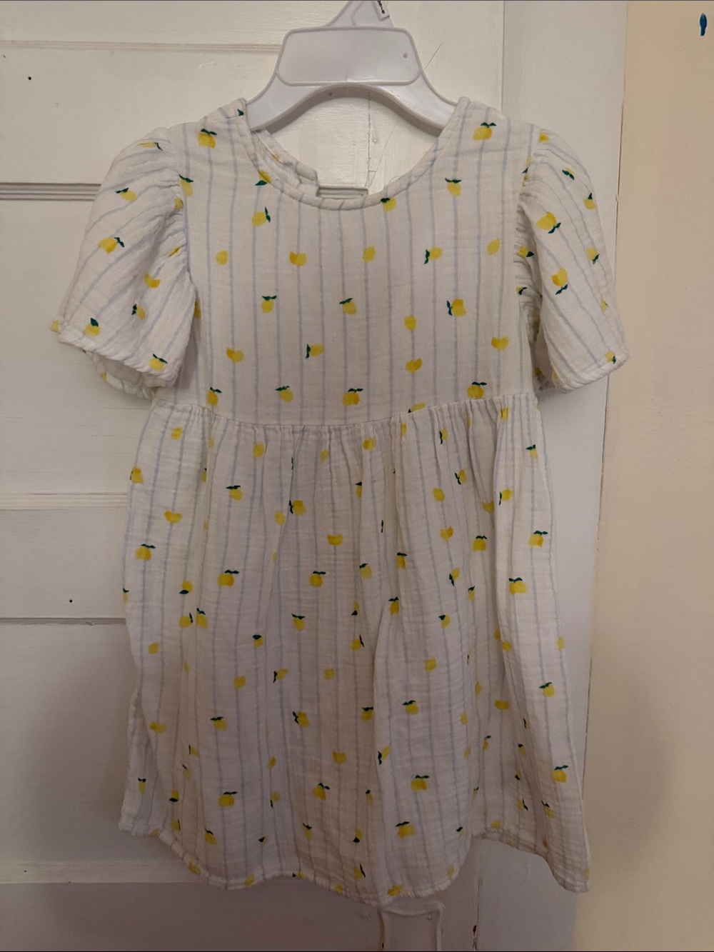 Primark White Dress with Yellow Lemon Print